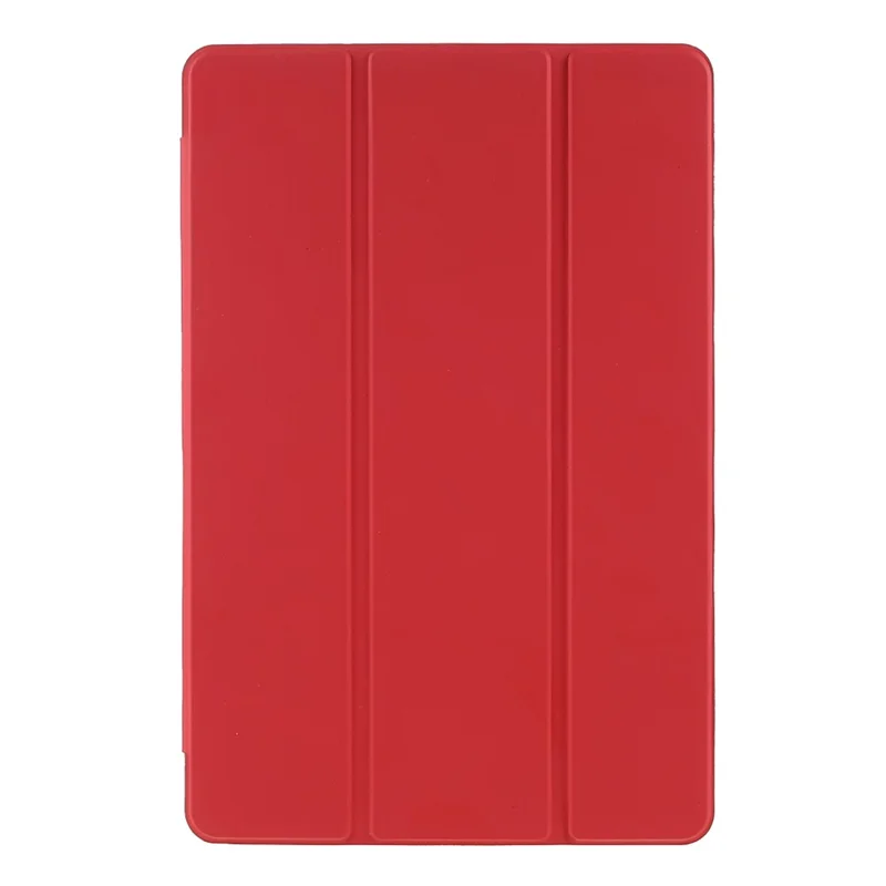 For Xiaomi Pad 5/ Pad 5 Pro Lightweight Slim PU Tablet Case Matte TPU Trifold Stand Cover with Auto Wake/Sleep - Red