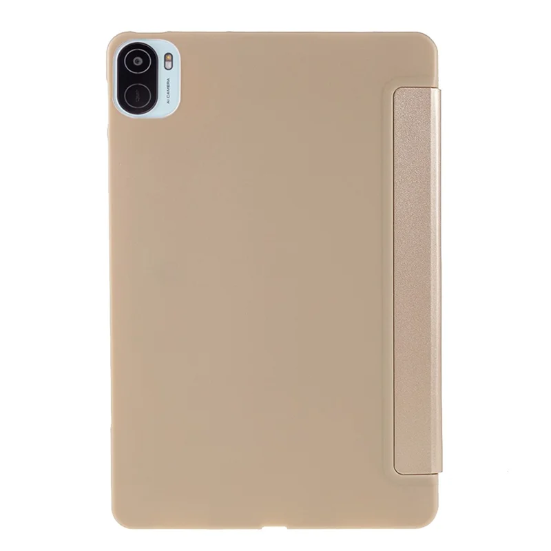 Pour Xiaomi Pad 5 / Pad 5 Pro Lightweight Slim pu Tablet Case TPU TPU Trifold Stand Couvercle Avec Sillage Automatique / Sommeil - or