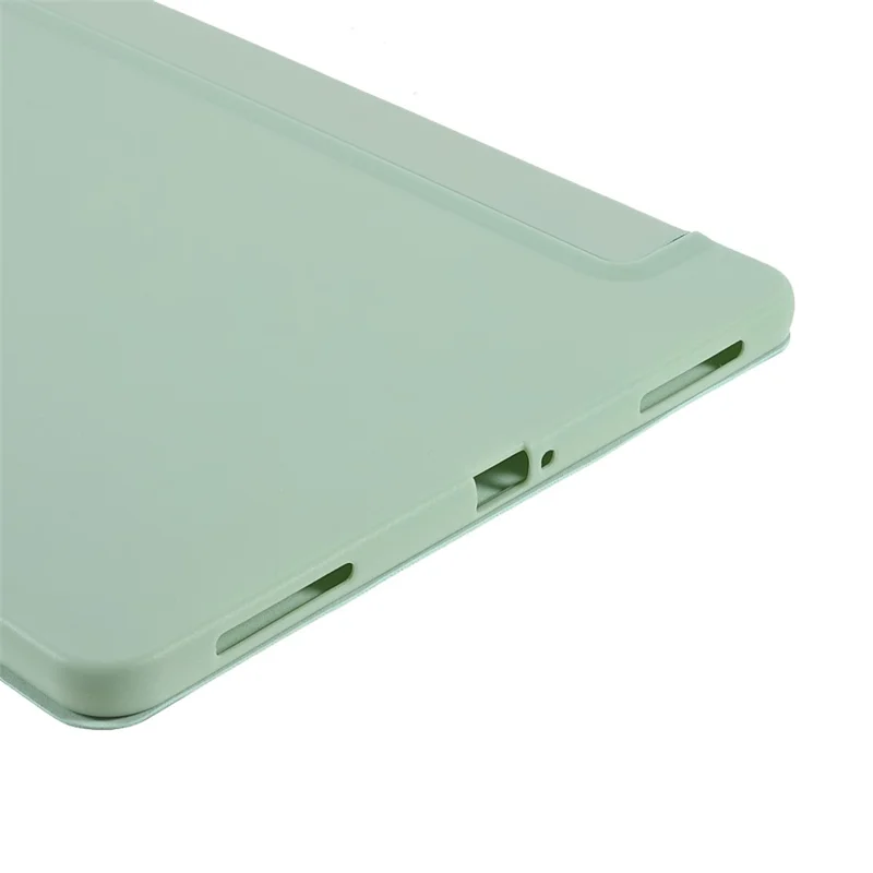 For Xiaomi Pad 5/ Pad 5 Pro Lightweight Slim PU Tablet Case Matte TPU Trifold Stand Cover with Auto Wake/Sleep - Light Green