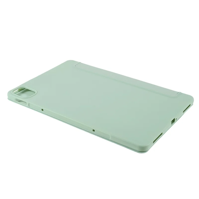 For Xiaomi Pad 5/ Pad 5 Pro Lightweight Slim PU Tablet Case Matte TPU Trifold Stand Cover with Auto Wake/Sleep - Light Green