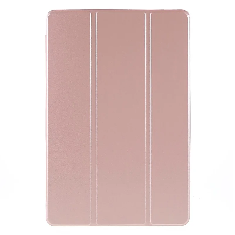 Lättviktig slank skinnfodral till Xiaomi Pad 5/Pad 5 Pro med stativ i tre delar, automatisk in/ur-släckning – Rosenfärgat guld