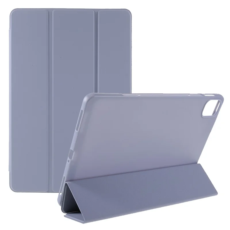 Pour Xiaomi Pad 5/ Pad 5 Pro Coque de tablette légère et fine en PU Étui de support pliable à trois volets avec fonction de réveil/veille automatique - Bleu bébé