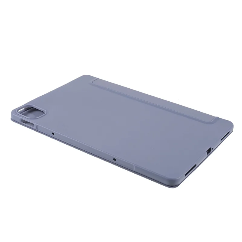 Pour Xiaomi Pad 5/ Pad 5 Pro Coque de tablette légère et fine en PU Étui de support pliable à trois volets avec fonction de réveil/veille automatique - Bleu bébé