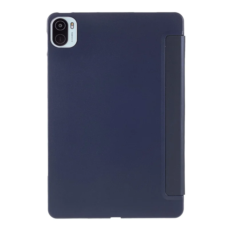 For Xiaomi Pad 5/ Pad 5 Pro Lightweight Slim PU Tablet Case Matte TPU Trifold Stand Cover with Auto Wake/Sleep - Dark Blue