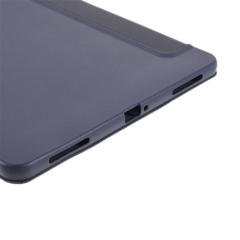 For Xiaomi Pad 5/ Pad 5 Pro Lightweight Slim PU Tablet Case Matte TPU Trifold Stand Cover with Auto Wake/Sleep - Dark Blue