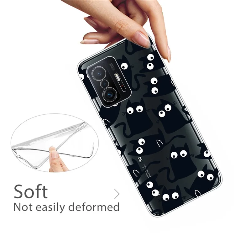 IMD Pattern Printing Slim Soft TPU Shockproof Protective Case for Xiaomi 11T / 11T Pro - Little Cats