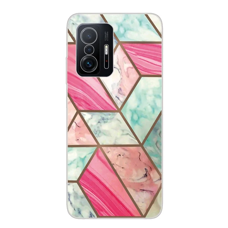 Estuche protector de teléfono IMD a prueba de golpes, suave y delgado, con patrón de mármol, para Xiaomi 11T / 11T Pro - Estilo P