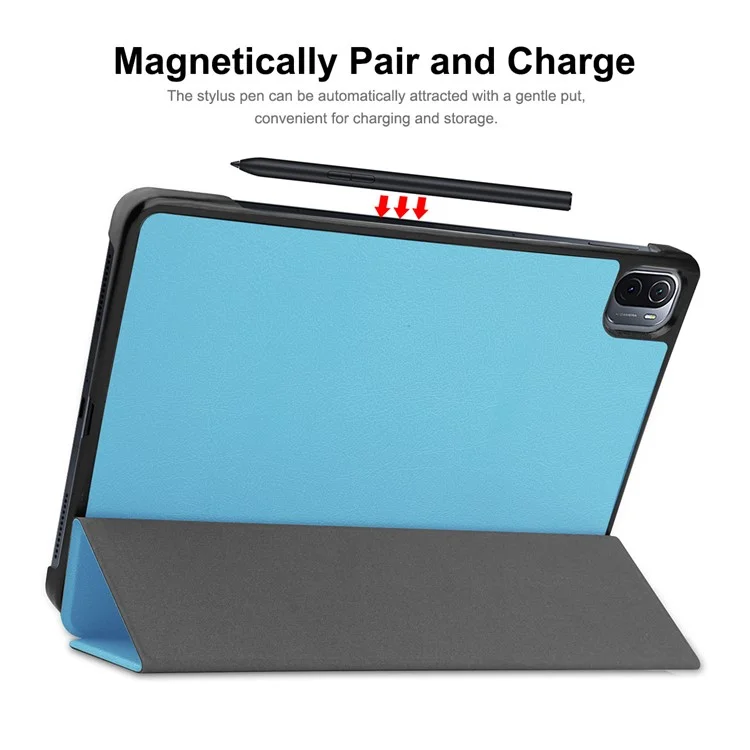 Enkay Hat Prince Light Slim Anti-fall Tri-cold Stand Leather + PC Таклета Керука Клеста с Помощью Auto Wake/soot - Нежно Голубые
