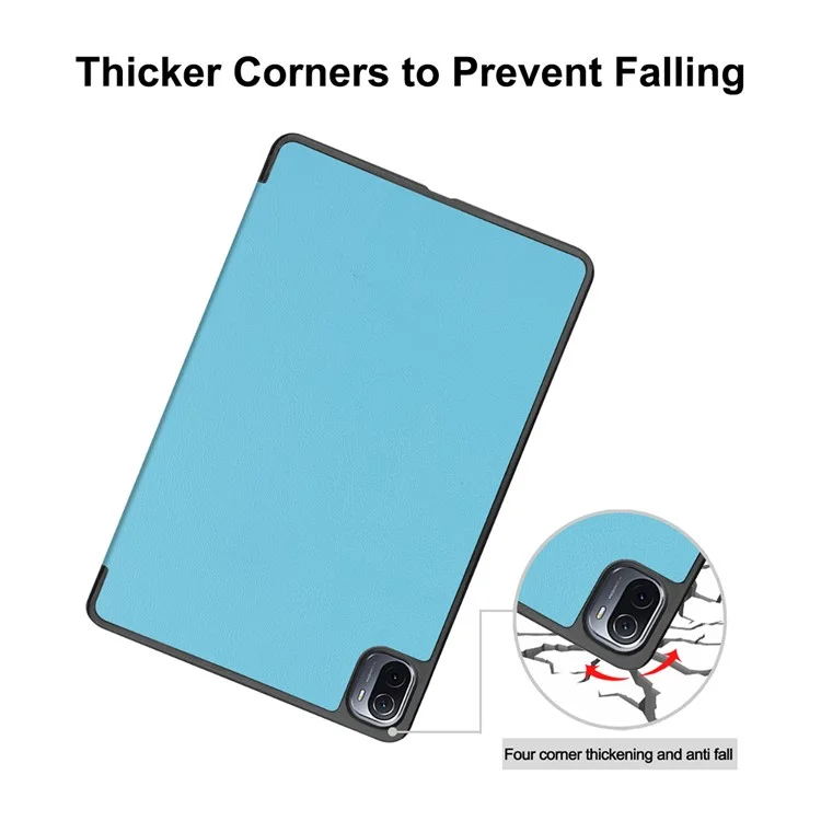 Enkay Hat Prince Light Slim Anti-fall Tri-cold Stand Leather + PC Таклета Керука Клеста с Помощью Auto Wake/soot - Нежно Голубые