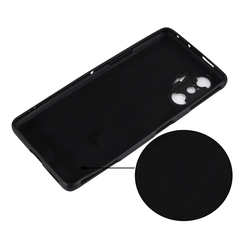 Liquid Silicone Case Lightweight Microfiber Lining Cushion Texture Anti-Scratch Cover with Strap for Xiaomi Poco F3 GT 5G / Redmi K40 Gaming 5G - Black