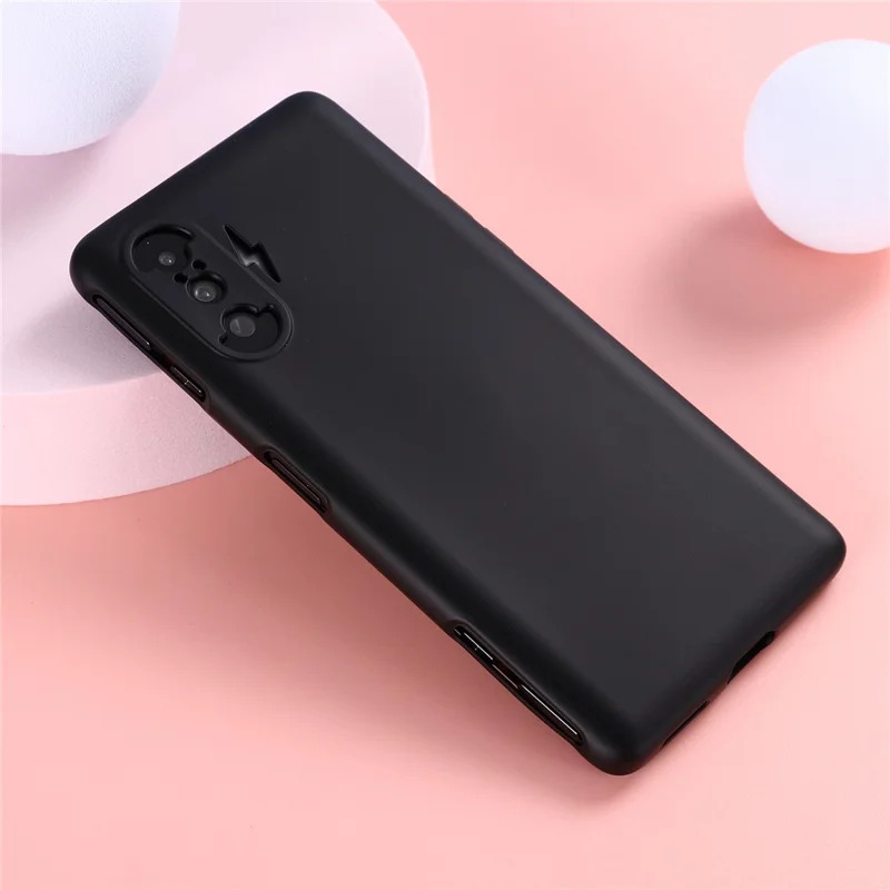 Liquid Silicone Case Lightweight Microfiber Lining Cushion Texture Anti-Scratch Cover with Strap for Xiaomi Poco F3 GT 5G / Redmi K40 Gaming 5G - Black