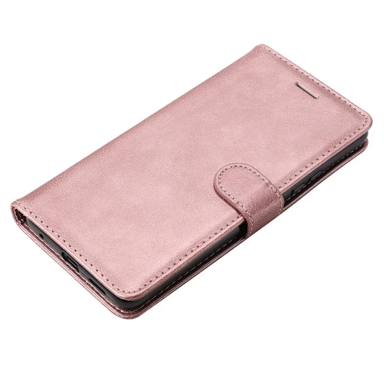 For Xiaomi Redmi Note 10 5G / Poco M3 Pro 4G / 5G / Redmi Note 10T 5G Case Solid Color Leather Mobile Cover Wallet Stand with Strap - Rose Gold