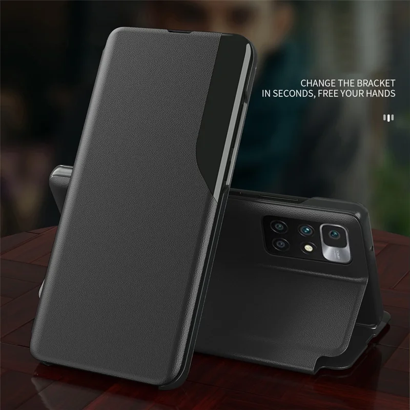 Phone Case Folio Flip PU Leather Stand Cover for Xiaomi Redmi 10 4G (2021) / Redmi 10 2022 4G / Redmi Note 11 4G (Mediatek) / Redmi 10 Prime - Green