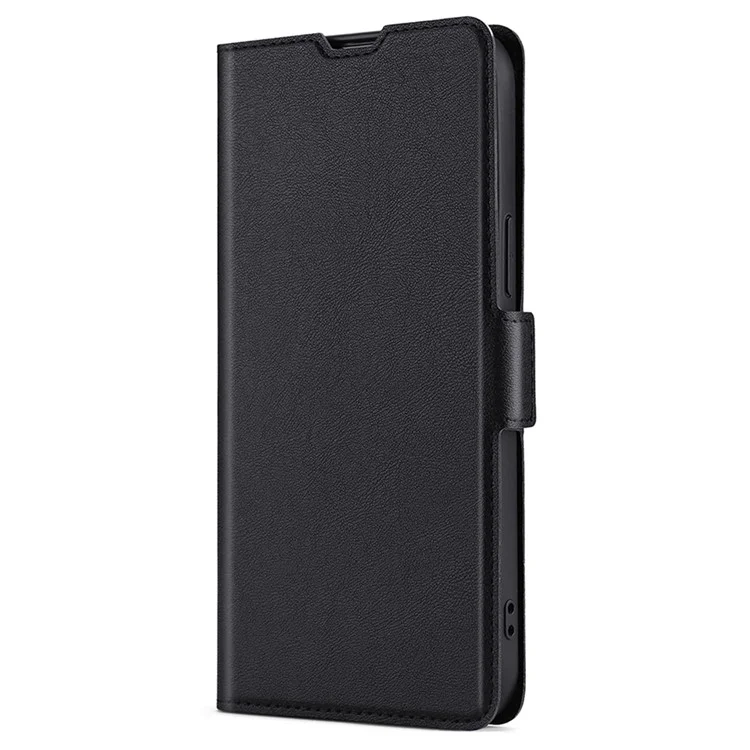 Ultra-thin Side Magnetic Clasp Stand Leather Phone Case Cover with Card Slot for Xiaomi 11T / 11T Pro - Black