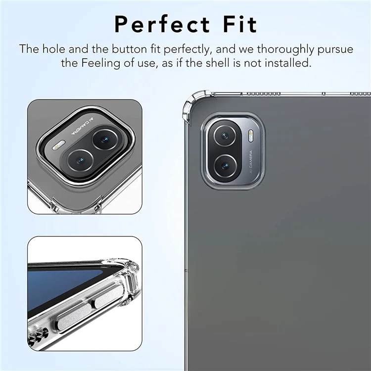 Four-Corner Airbag Shock Absorption Transparent TPU Protective Cover for Xiaomi Pad 5 / Pad 5 Pro