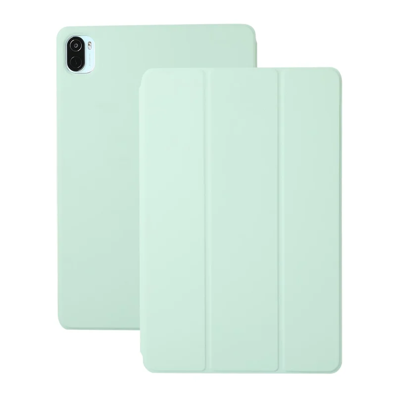 PC Dura + PU Cuero de Cuero Absorto Automáticamente Lámpara de Cubierta de Tableta Delgada Para la Almohadilla Xiaomi 5/5 Pro - Verde Claro