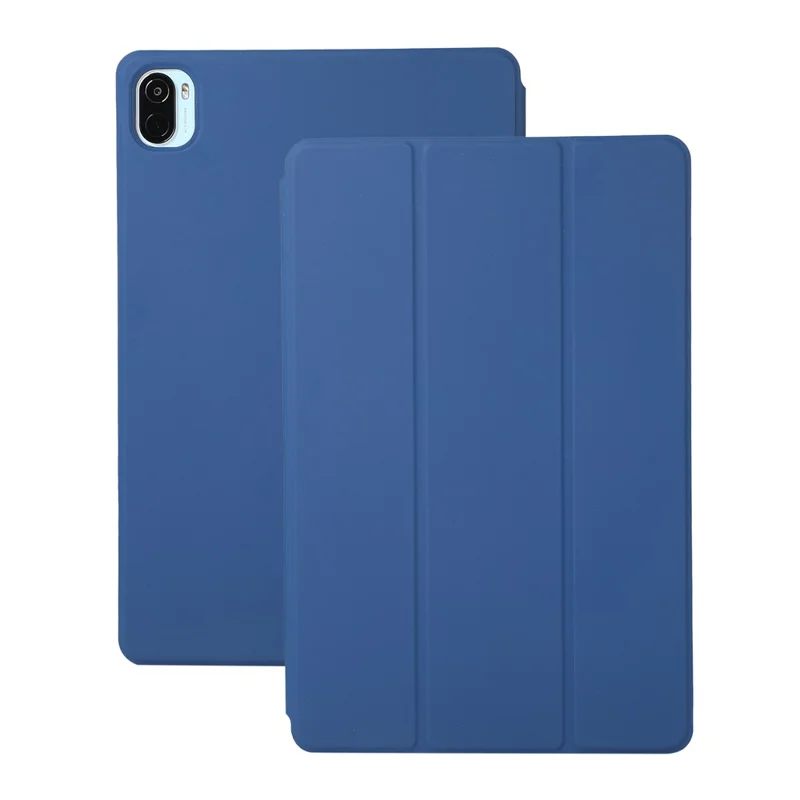 Hartes PC + PU Leder Automatisch Absorbiertes Trifold Ständer Leichte Slim Tablet Deckschale Für Xiaomi Pad 5/5 Pro - Blau