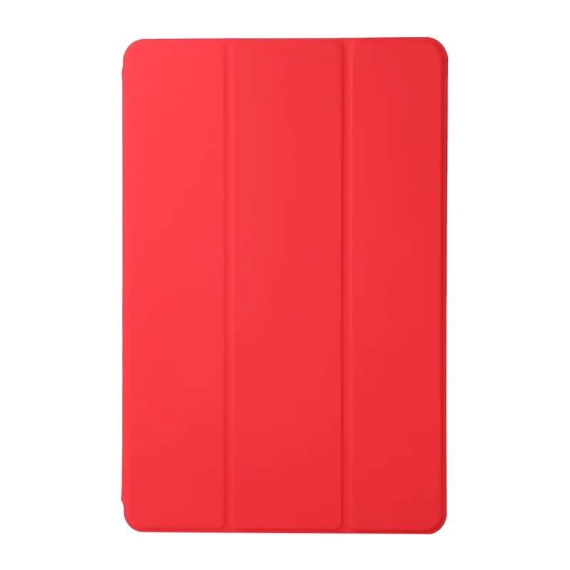 Hard PC + PU Leather Auto-Absorbed Trifold Stand Light Slim Tablet Cover Shell for Xiaomi Pad 5/5 Pro - Red