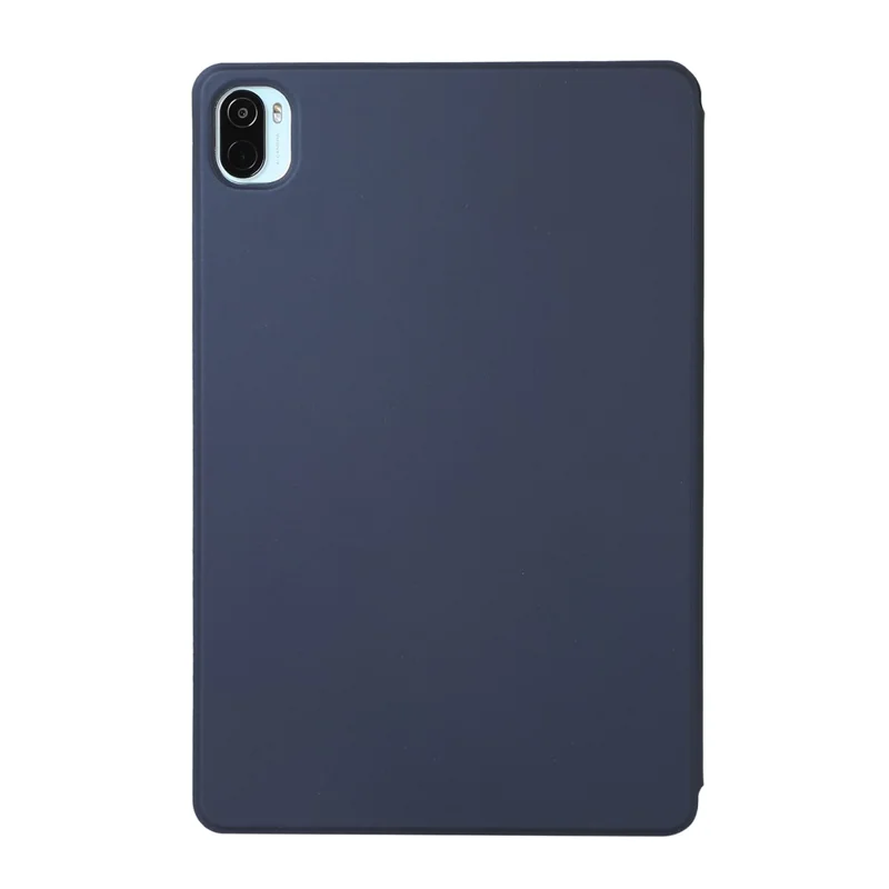 Hard PC + PU Leather Auto-Absorbed Trifold Stand Light Slim Tablet Cover Shell for Xiaomi Pad 5/5 Pro - Dark Blue