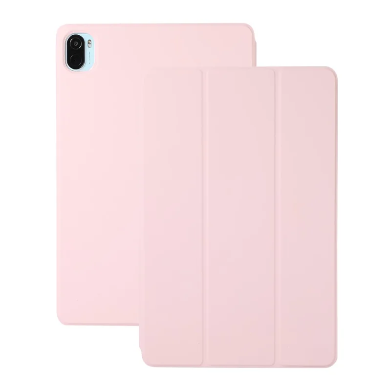 Hard PC + PU en Cuir PU Auto-Absorbed Stand Stand Light Light Tablet Cover Shell Pour Xiaomi Pad 5/5 Pro - Rose
