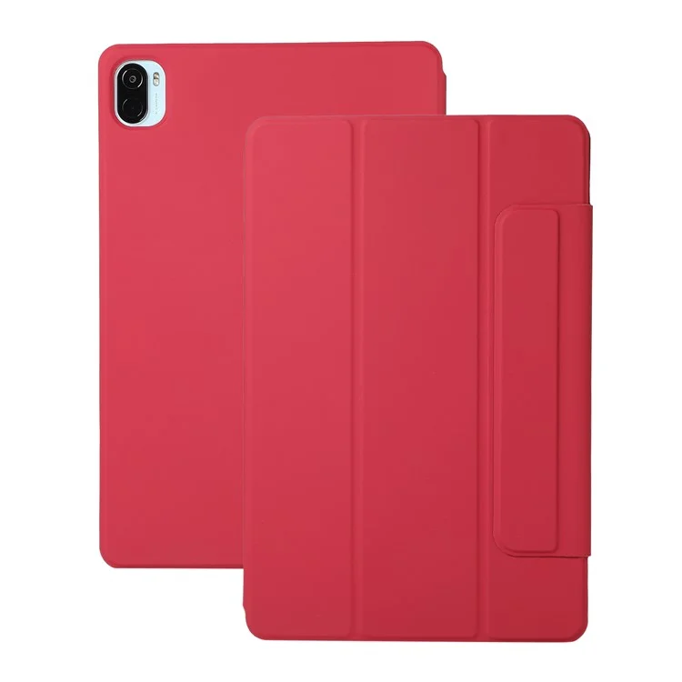 Magnetic Absorption Full Protection PU Leather Stand Tablet Case Cover for Xiaomi Pad 5/Pad 5 Pro - Wine Red