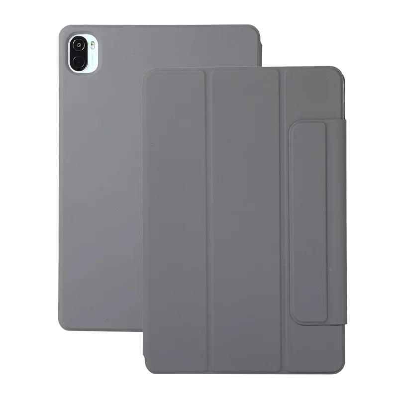 Magnetic Absorption Full Protection PU Leather Stand Tablet Case Cover for Xiaomi Pad 5/Pad 5 Pro - Grey