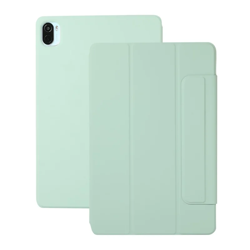 Magnetic Absorption Full Protection PU Leather Stand Tablet Case Cover for Xiaomi Pad 5/Pad 5 Pro - Light Green