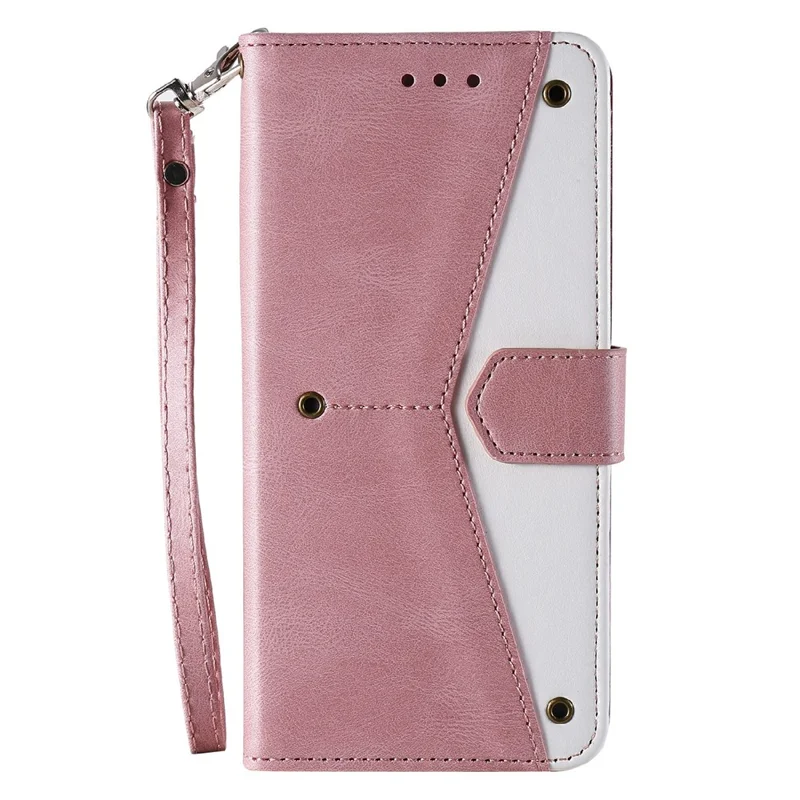 Spleißen, Sticken, berührungsempfindliches PU-Leder und TPU-Standgeldbeutel-Handyhülle Schutzhülle für Xiaomi 11T/11T Pro - Roségold