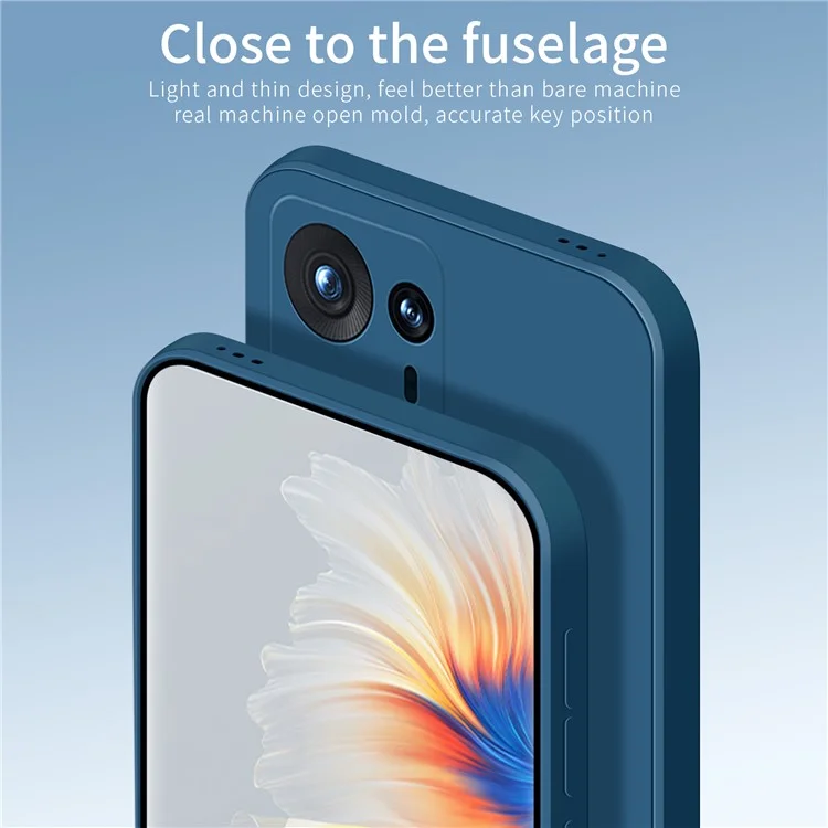PINWUYO Soft Silicone Lightweight Fiber Flocking Lining Precise Cutouts Shockproof Protective Phone Case for Xiaomi Mix 4 - Preto