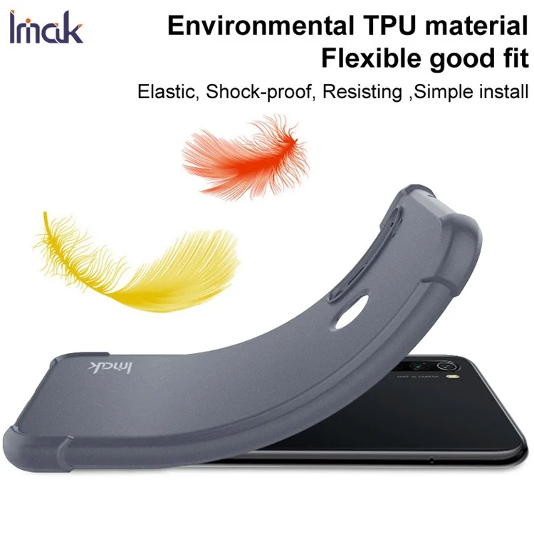IMAK cuatro esquinas diseño de airbag a prueba de golpes con protección de pantalla de TPU mate para Xiaomi Black Shark 4 / 4 Pro - negro mate