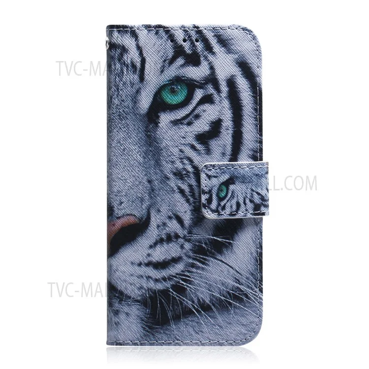 Pattern Printing PU Leather Scratch-resistant Stand Wallet Phone Cover Shell for Xiaomi 11T/11T Pro - Tiger