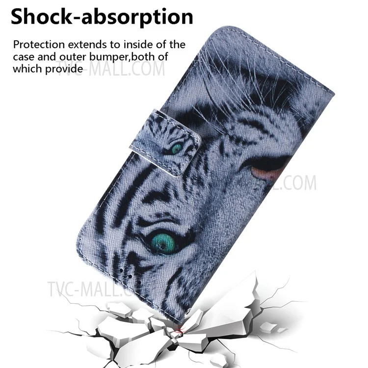 Pattern Printing PU Leather Scratch-resistant Stand Wallet Phone Cover Shell for Xiaomi 11T/11T Pro - Tiger