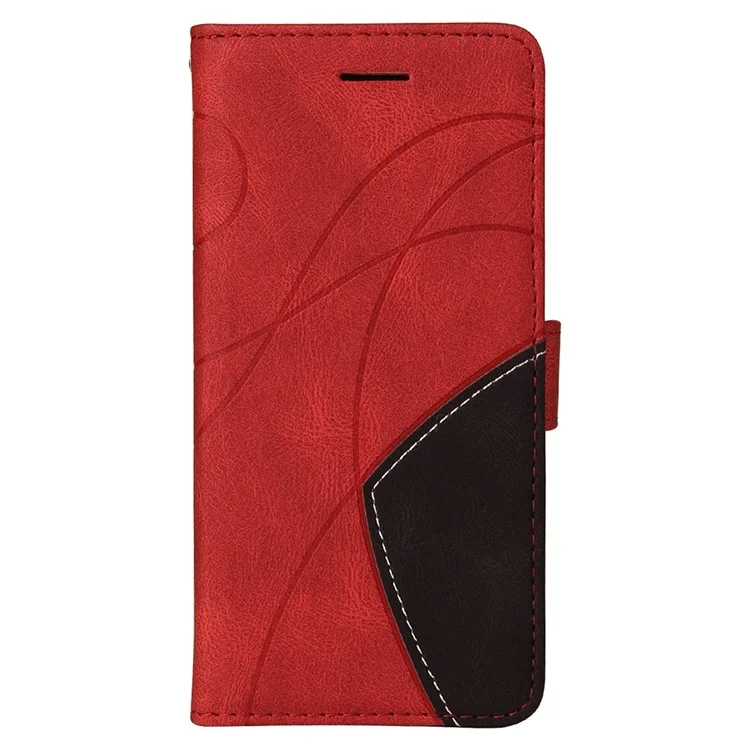 Para Xiaomi 11T/11T Pro KT Leather Series-1 Dual-Color Splicing Well-Protected Anti-Scratch Wrist Strap PU Leather Wallet Design Phone Case with Stand - Vermelho