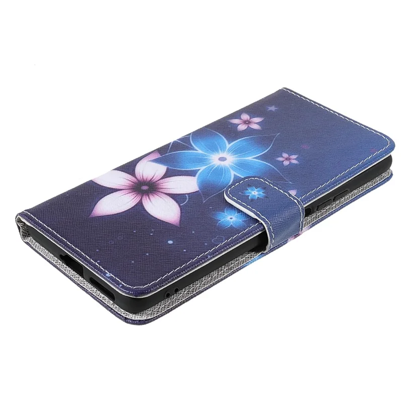 Cross Texture 3D Pattern Printing PU Leather Stand Flip Magnetic Folio Wallet Case with Strap for Xiaomi 11T / 11T Pro - Sparkle Flowers