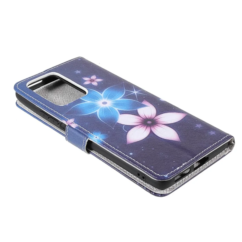 Cross Texture 3D Pattern Printing PU Leather Stand Flip Magnetic Folio Wallet Case with Strap for Xiaomi 11T / 11T Pro - Sparkle Flowers