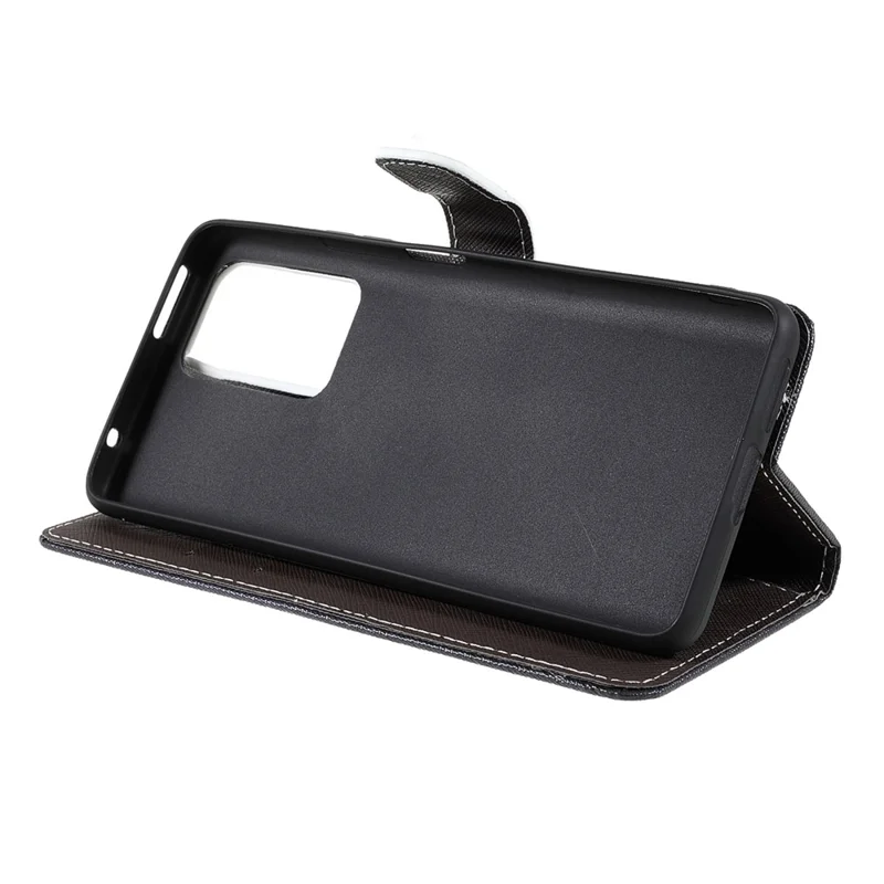 Caso di portafoglio con cinturino Cross Texture 3D Pattern Printing PU Leather Stand Flip Magnetic per Xiaomi 11T / 11T Pro - Cat Eyes