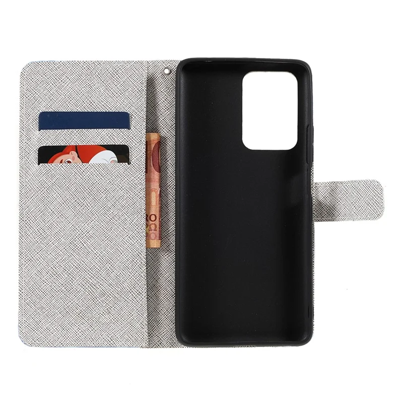 Capa de Carteira de Couro PU com Textura Cruzada 3D Impressa com Proteção Magnética e Alça para Xiaomi 11T / 11T Pro - Borboleta e Flor