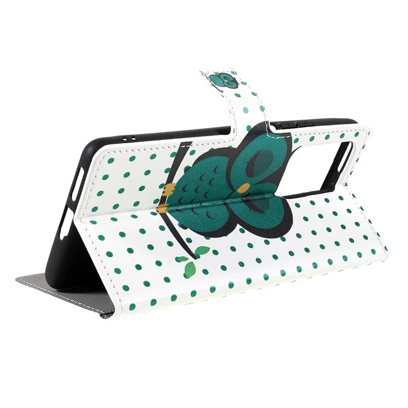 Pattern Printing Premium PU Leather Wallet Folio Flip Stand Protective Case for Xiaomi 11T / 11T Pro - Green Owl