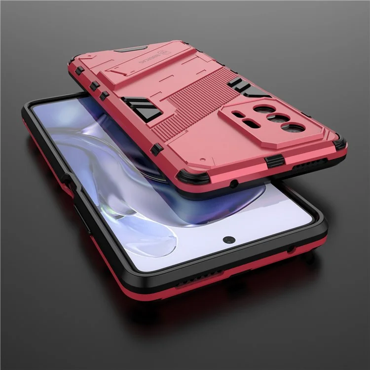 Kickstand Dual Layer Hard PC Soft TPU Rugged Protective Phone Hülle Für Xiaomi 11t/ 11t Pro - Rose