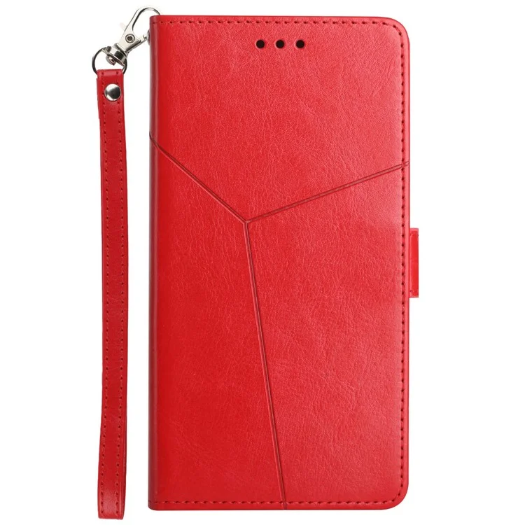 Cubierta de teléfono con soporte y cartera de piel de poliuretano resistente a las caídas + cáscara interior de TPU suave para Xiaomi Redmi Note 11 4G (MediaTek)/10 4G (2021)/10 2022 4G/10 Prime - Rojo