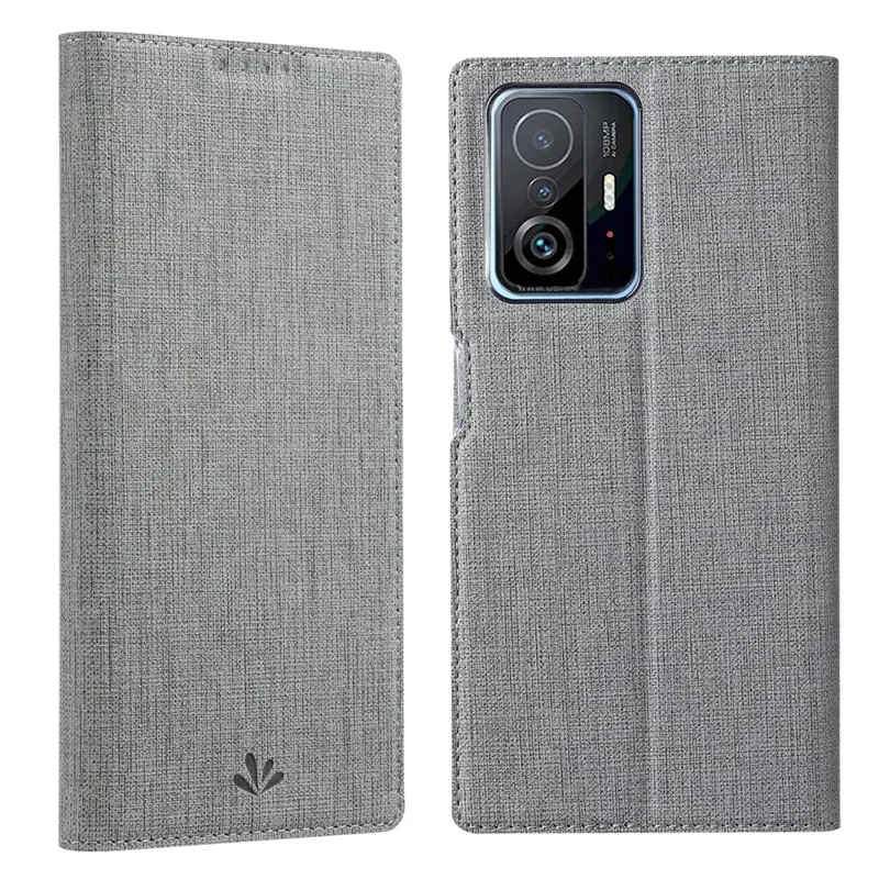 VILI DMX Serie Chiusa Auto Auto PU Coperchio Design Coperchio Design Coperchi / Xiaomi 11t Pro - Grigio