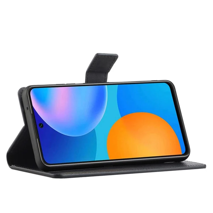 Per Xiaomi Redmi Note 11 Pro 4G (mediatek)/redmi Note 11 Pro 5G (Qualcomm)+ Litchi Stand Whatet Case in Pelle Custodia a Prova di Goccia di Chiusura Magnetica Del Telefono Cellulare - Nero