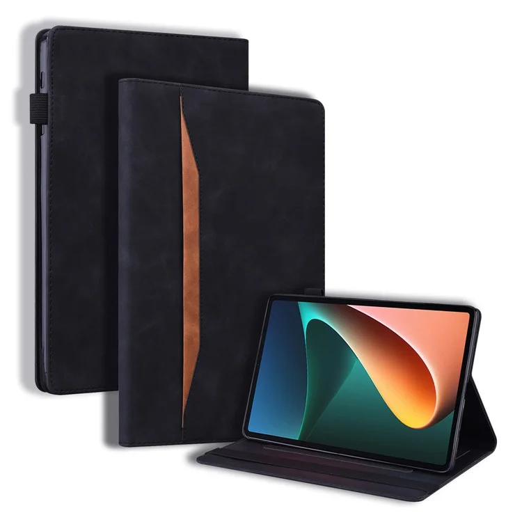 Front Pocket Design Style Business PU Couro PU Caixa de Tablets Anti-scratch Stand Para Xiaomi Pad 5/5 Pro - Preto