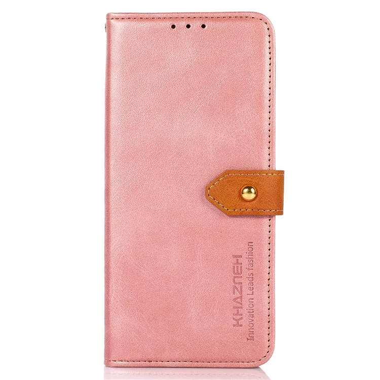 Khazneh Magnetic Golden Clasp Leather Cover Cover Coall Flip Phone Case Для Xiaomi Redmi Примечание 11 Pro 5G (китай) (MediaTek)/11 Pro+ 5G - Розовое Золото