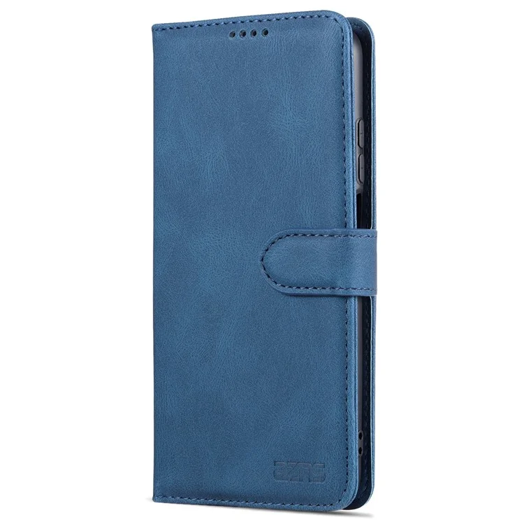 AZNS Wallet Stand Leather Case Folio Flip Phone Case Protector for Xiaomi Redmi Note 11 4G (MediaTek)/10 4G (2021)/10 2022 4G/10 Prime - Blue