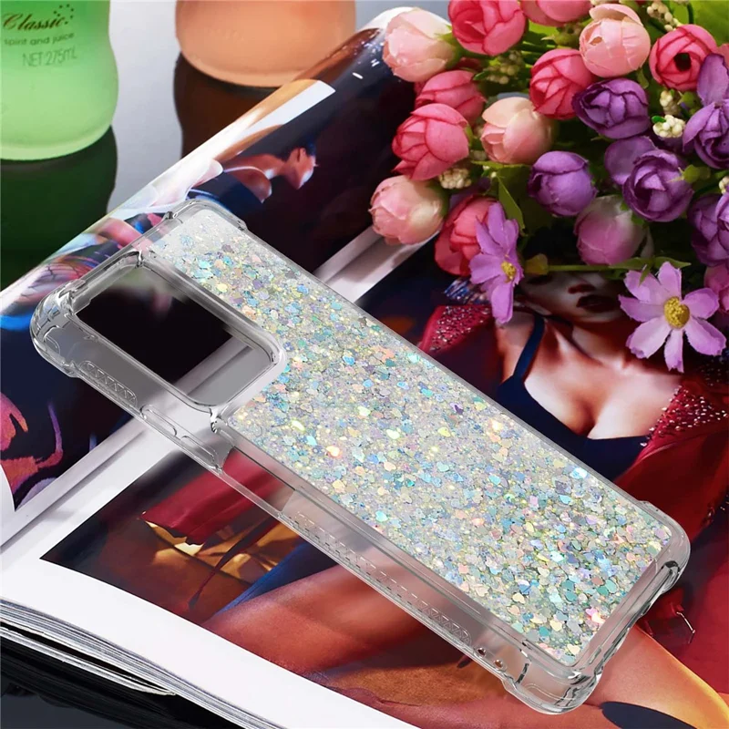 Colorful Quicksand Series Flowing Liquid Floating Soft TPU Phone Case for Xiaomi 11T / 11T Pro - Silver Hearts