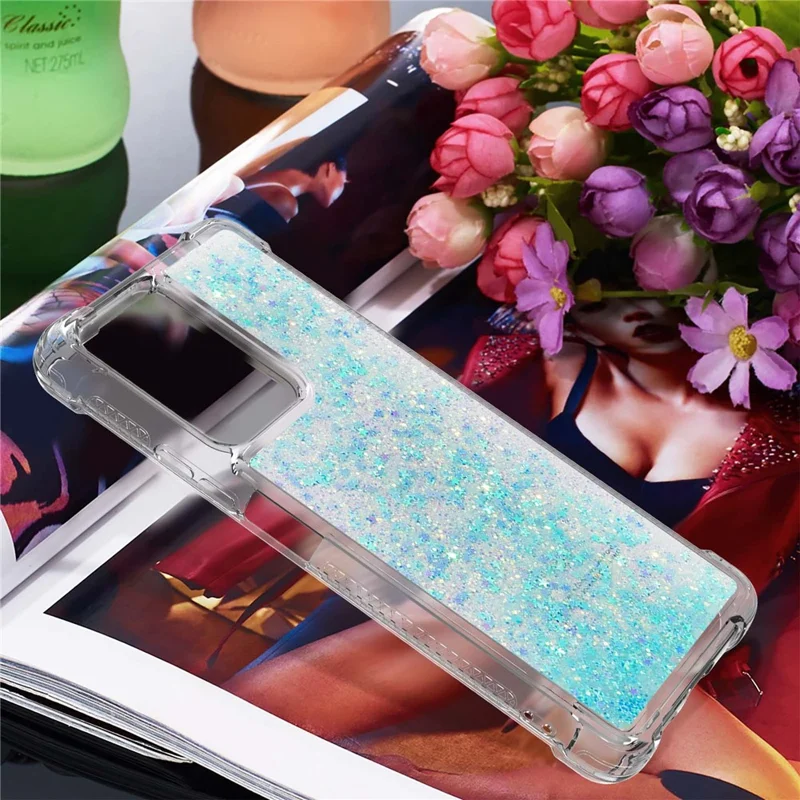 Colorful Quicksand Series Flowing Liquid Floating Soft TPU Phone Case for Xiaomi 11T / 11T Pro - Blue Pentagram