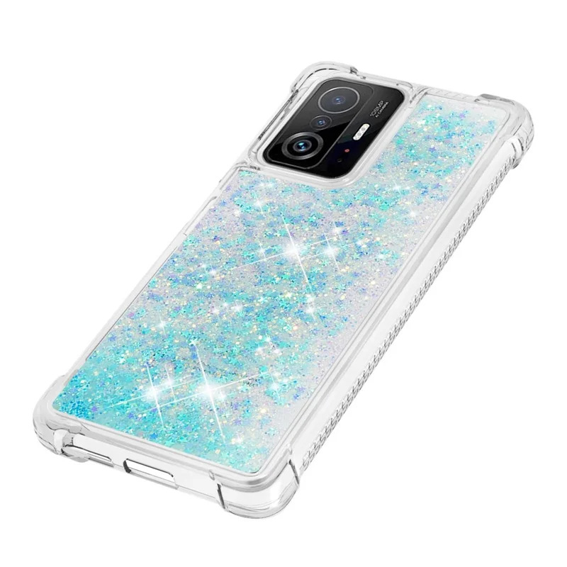 Colorful Quicksand Series Flowing Liquid Floating Soft TPU Phone Case for Xiaomi 11T / 11T Pro - Blue Pentagram