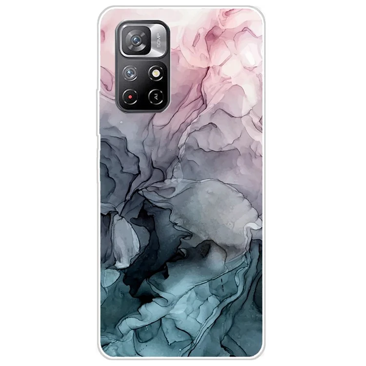 Slim Flexible Soft TPU Marble Pattern IMD Protective Cover for Xiaomi Redmi Note 11 Pro 5G (China) (MediaTek)/11 Pro+ 5G - Style B