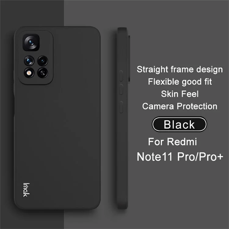 IMAK UC-4 Série Straight Crame Design Anti-Scratch Shock Absorbant Soft TPU Protecteur Pour Xiaomi Redmi Note 11 Pro + 5G / Redmi Note 11 Pro 5G (chine) (MediaTek) - le Noir